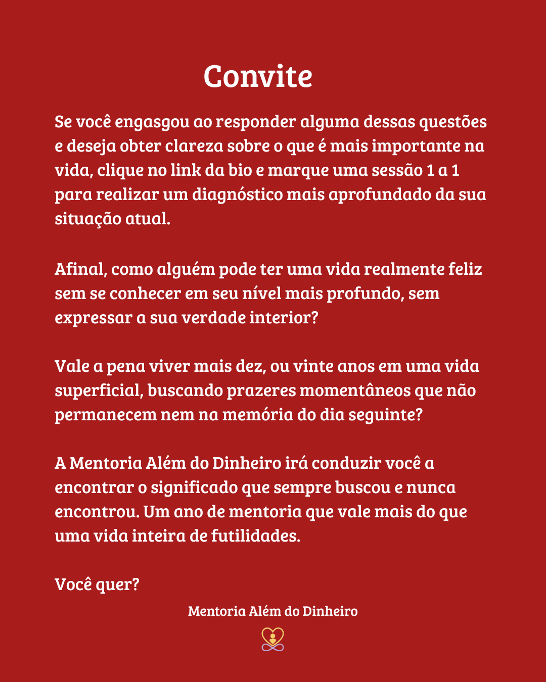 Mentoria Além do Dinheiro — módulo 5